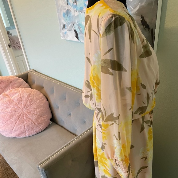 Halogen watercolor floral midi dress - Picture 5 of 16